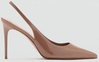 Mango Scarpe tacco vernice nude - Donna - 35 - MANGO