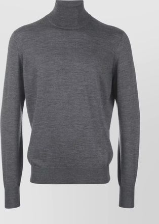 Brunello Cucinelli wool turtleneck sweater with ribbed cuffs and hem