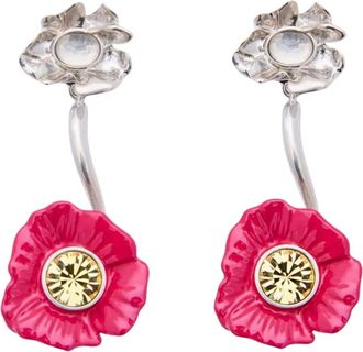 Marni Earrings, female, Multicolor, ONE SIZE, Crystal Flower Drop Earrings