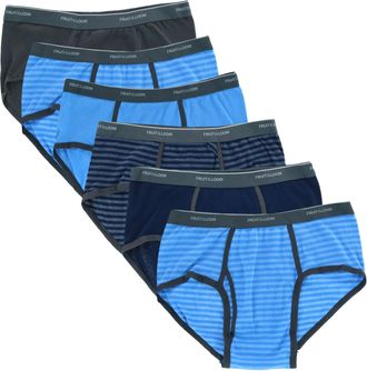 Fruit Of The Loom Mens Extended sizes Fashion Briefs (6 Pack)