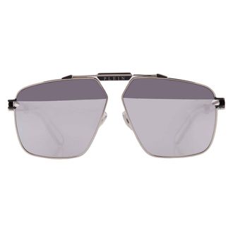 Philipp Plein Silver Navigator Mens Sunglasses SPP049M K07X 63