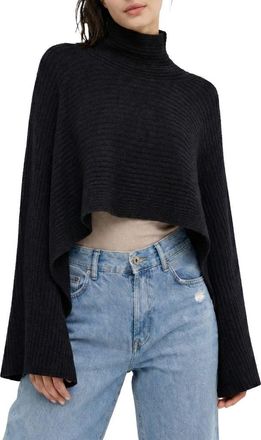 Saachi Drape Rib Wrap in Black at Nordstrom Rack