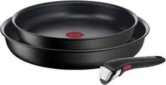 T-fal Ingenio Eco Resist Set De Sartenes Negras 24 Y 28 Cm