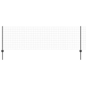 Berkfield Home Euro Fence Set Set of 2 Grey Steel Fits nicely in most spaces
