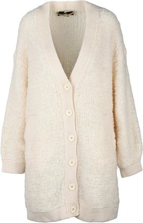 Elisabetta Franchi Truien & Vesten, Dames, Beige, M, Wol, Cappotto in lana