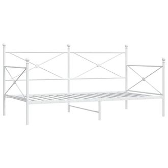 Berkfield Home Day Bed without Mattress White 107x203 cm Steel