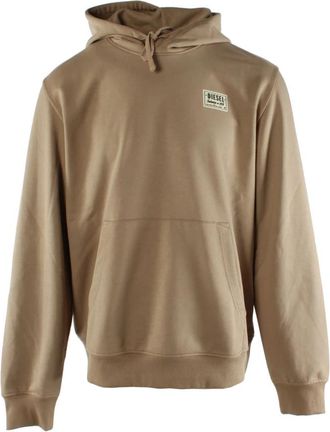 Diesel Ginn Hood - Heren - Hoodies - Beige - 2XL - Katoen - Hoodies & sweatvesten