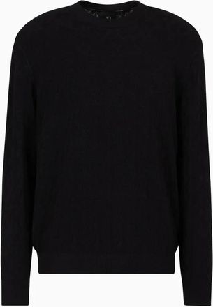 A|X Armani Exchange Zwarte Sweaters voor Stijlvolle Look - Heren - Ronde hals truien - Zwart - S - Truien & Vesten