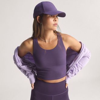adidas Sport-BH ADIDAS PERFORMANCE ALL ME MS TANK, Damen, Gr. XL, N-Gr, aurora plum, Obermaterial: 79% Polyester, 21% Elasthan, BHs Sport-BH