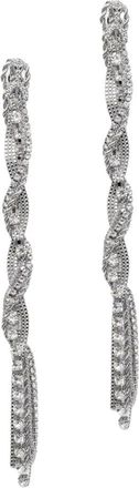 Patrizia Pepe Pendientes de cadena con diamantes - Accessories - Mujer - Gris - ONE SIZE