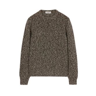 Agnona Maglione Girocollo a Coste - - Knitwear - Uomo - Verde - L