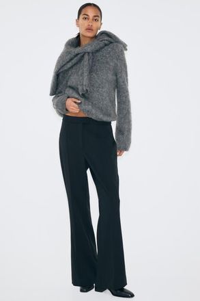 H&M Bootcut Crease-front Trousers in Black at Nordstrom, Size Xx-Large