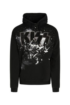 Dsquared2 KISS HOODED TOP Size: M, colour: BLACK