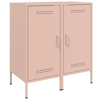 Berkfield Home Sideboards 2 pcs Pink 36x39x79 cm Steel | Size: 36 x 39 x 79 cm