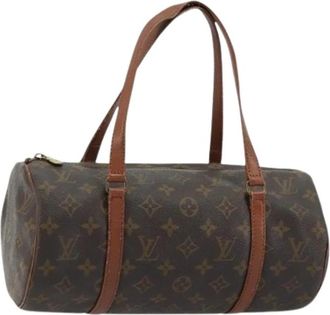 Louis Vuitton Pre-owned Monogram Canvas Hand Bag - Dames - Vintage Handtas - Bruin - ONE Size - Leer - Vintage