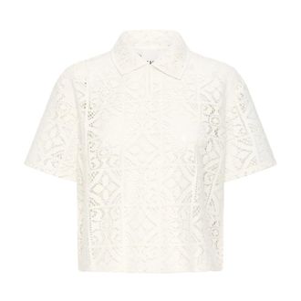 Ichi Ichi - Polo - Dames - Tops - Wit - Maat: M