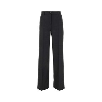 Dolce & Gabbana Dames, Broeken, Grijs, Maat: S Wol