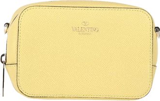 Valentino Pre-owned Womens Garavani Zipped Pouch in Yellow Leather Sheepskin - One Size
