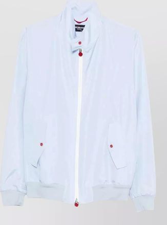 Kiton high collar jacket snap buttons