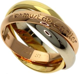 Cartier Trinity Pink White Yellow Band Ring (Pre-Owned)