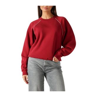 Catwalk Junkie Graphic Sweater with Piping - Dames - Sweatshirts - Rood - S - Hoodies & sweatvesten