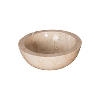 Wanda Collection Lavabo sobre encimera de m&aacute;rmol color crema 30 cm