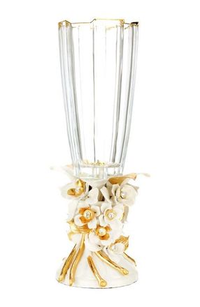 Mark Roberts Floral Pedestal Vase in White at Nordstrom
