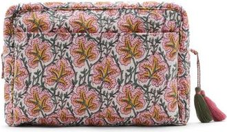 Mango Floral Print Cosmetics Bag in Pink at Nordstrom