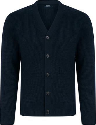 Kensington Eastside Mens Chau Waffle Knit V-Neck Button Down Cardigan Navy