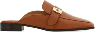 Ferragamo 20mm Hug leather mules - women - Goat Skin/Calf Leather/Rubber/Calf Leather - 10.5C - Brown