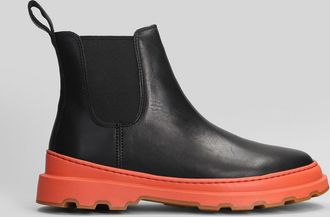 Camper Noray Ankle Boots In Black Leather