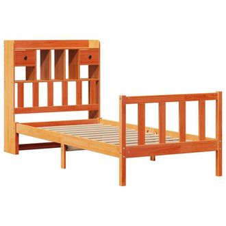 Berkfield Home Decorative Bookcase Bed without Mattress Wax Brown 100x200 cm Sol