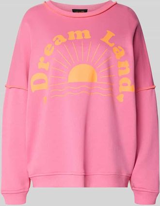 Miss Goodlife Oversized Sweatshirt mit gerippten Abschl&uuml;ssen in Rosa, Gr&ouml;&szlig;e XL