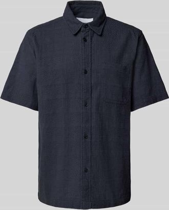 Les Deux Regular Fit Freizeithemd mit 1/2-Arm Modell Charlie in Dunkelblau, Gr&ouml;&szlig;e XXL