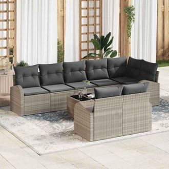 vidaXL Vidaxl - Conjunto De Sof&aacute; De Jard&iacute;n 9 Pcs 289 X 124 X 85 Cm Polirat&aacute;n