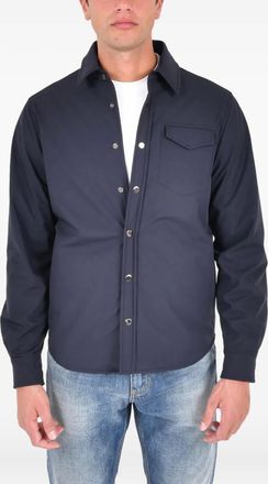 Drumohr Giacca-camicia con bottoni e tasche - Blu