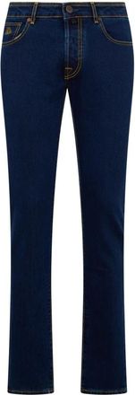 Moorer Klassieke Straight-Leg Jeans - Heren - Regular Fit Jeans - Blauw - W30 - Katoen - Jeans