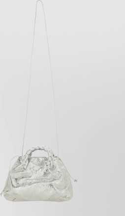 Hereu metallic cross-body bag braided handle
