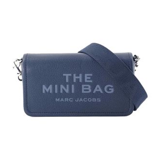 Marc Jacobs Tassen, Dames, Blauw, ONE Size, Leer, De Leren Mini Tas