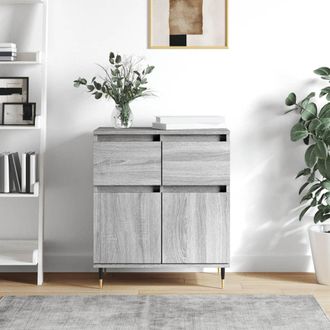 vidaXL Vidaxl - Aparador De Madera Contrachapada Gris Sonoma 60x35x70 Cm