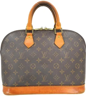 Louis Vuitton Alma Handbag Monogram Canvas Brown Canvas Handbag (Pre-Owned)