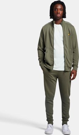 Lyle & Scott Mens Sports Sweatpant with Contrast Piping in Green Cotton - Size X-Large