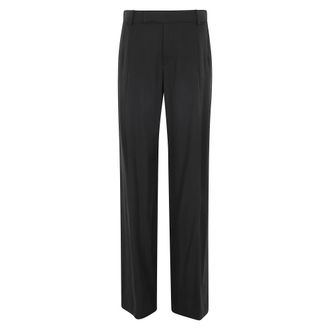 Federica Tosi Straight Trousers, female, Black, Size: XS Double Pence Pants