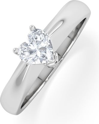 The Diamond Store Naomi Heart Cut Lab Diamond Engagement Ring 0.50ct H/SI in 9k White Gold