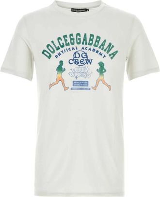 Dolce & Gabbana Ice Cotton T-Shirt - Heren - T-shirts - Wit - L - Katoen - Tops