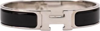 Herm&egrave;s Black Clic Clac H Bracelet