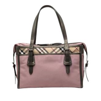 Burberry Pre-owned Vintage Canvas Tote - Dames - Vintage Handtas - Roze - ONE Size - Leer - Vintage