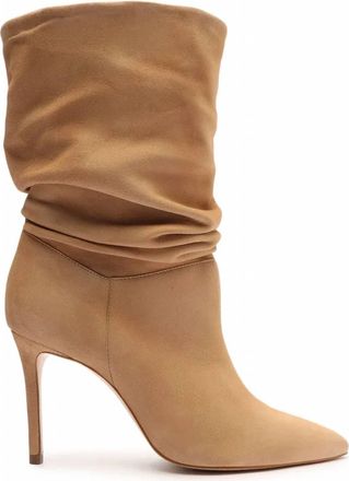 Schutz Womens Ashlee Suede Bootie In Honey Beige