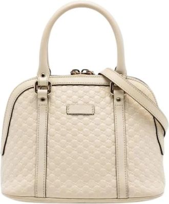 Gucci Pre-owned Handbags, female, White, Size: ONE SIZE Pre-owned The Dome Satchel