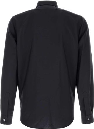Jil Sander Mens Virgin Wool & Mohair Blend Shirt Navy